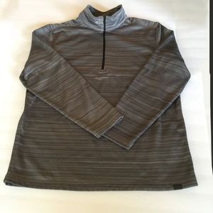 Hawk & Co Gray Stripe 1/4 Zip Pullover Jacket
